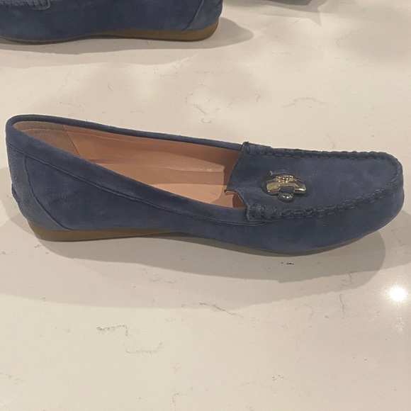 Kate Spade Dark Blue Loafers with Gold Accent - Picture 7 of 11